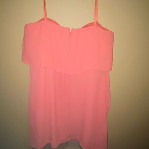 Coral spaghetti dress